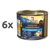 Ontario Dog Puppy konzerva, pašteta - piščanec in spirulina 6 x 200 g