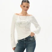 Cropp - Bluza s printom - white