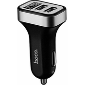 HOCO avtopolnilec Z3 adapter 2xUSB 3,1 QC z ekranom - črn