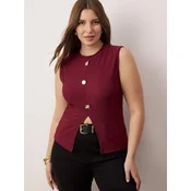 Trendyol Curve Ženska bluza Tbbss25Af00121, Bordo