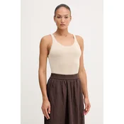 United Colors of Benetton top ženski z lanom