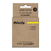 slomart actis kb-1100y črnilo (nadomestno za brother lc1100y/980y; standardno; 19 ml; rumeno)