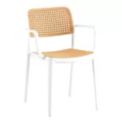 eoshop Zložljiv plastični stol RAVID Tip 2, belo/bež, 58x55x81,5 cm, 100 kg