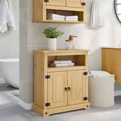 Vidaxl vidaXL Kopalniška omarica Corona 70x33x80 cm masivna borovina