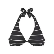 BENCH Bikini gornji dio crna / bijela