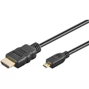HDMI/A kabel 19 Pol moški  moški micro Tip D, 2m