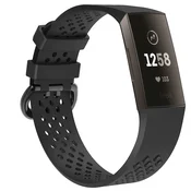 INF Fitbit Charge 3/4 zapestnica silikonska črna (L), (21277870)