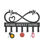 INF Stenski kovinski obešalnik za ključe HOME z močnimi železnimi kljukami, (5000296436)