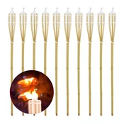 Northix 10 Pack Bamboo Garden Torches Outdoor Refillable Fuel Stakes