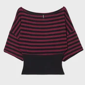 Cropp - Prugasta bluza - bordo