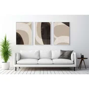Wallity Dekorativne uramljene slike, 50x70cm, 3 komada, Šarene
