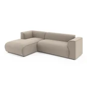 Kotna garnitura Rocklin 124 (Barrel 19) Svetlo rjava, 256x162x69cm