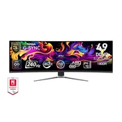 Zaslon MSI MPG 491CQPX QD-OLED 49/DQHD/240Hz/0,03 ms (GTG) (črn) - nastavljiv po višini