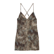 Pull&Bear Poletna obleka bež/svetlo modra/rjava/temno rjava