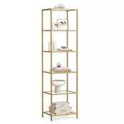 Songmics Polica enota 5 nivojev 30x40x1773 cm zlata