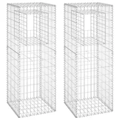 vidaXL vidaXL Gabionska košara steber 2 kosa 50x50x140 cm železo, (20777463)