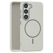 Leather Grip MagSafe maska za Samsung Galaxy S23 - Siva