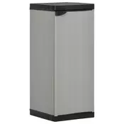 vidaXL Vrtna omara z 1 polico siva in črna 35x40x85 cm