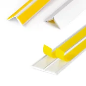shumee DQ-PP WINKELLEISTE - 10m Länge - 25x25mm - 1.5mm Stärke - Weiss - Fensterleisten Knickwinkel Eckleiste Abschlussleisten selbstklebend