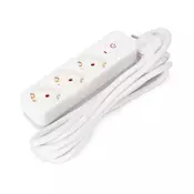 Aigostar - Produžni kabl sa prekidacem 3 uticnice Tip F 3m SCHUKO bela