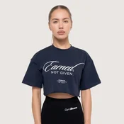 GymBeam Women‘s Earned Cropped T-shirt Midnight