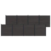 Panel ograde 8 pcs WPC i aluminij Crna