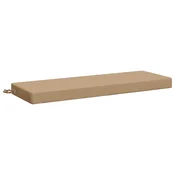 vidaXL Blazina za klop SOEST 100% poliester Peščena 100 x 40 x 8 cm