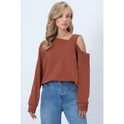 Trend Alacati Stili Ženska bluza Alc-X14574, Smeda
