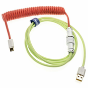 Ducky Premicord Strawberry Frog Spiralkabel, USB Typ C auf Typ A - 1,8m DKCC-SFCNC1