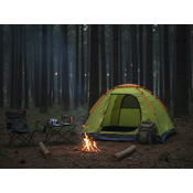 Camping dvokrevetni šator sa konstrukcijom - Zeleno/Narandžasti ( KLK-116 )