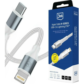 Kabel 3MK Hyper kabel N-SERIES USB-C na Lightning 3m PD 3.0 9V/3A 27W bel