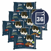 FELIX Tasty Shreds vrečke z okusno hrano v soku 36x80 g