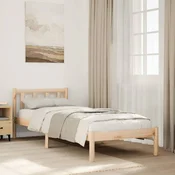 shumee vidaXL Raztegljiva postelja brez vzmetnice, 90x210 cm, masivni borov les