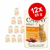 Animonda Carny vrečke 12x85 g - Govedina + noj5 % popust na prvi nakup