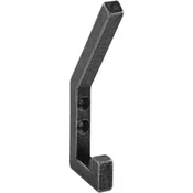 Večja obešalna kljuka Ischgl, Š 10 mm, V 120 mm, železo, cinkano, črno pas