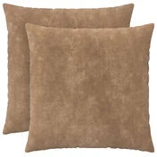 vidaXL Prevleka za blazino 2 kos HEERLEN Taupe 80 x 80 cm Mikrofibra