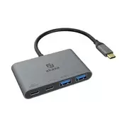 Akasa USB USB Type-C 4-u-1 hub, 2x Type-C + 2x Type-A AK-CBCA31-18BK