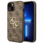 Guess 4G Big Metal Logo Case iPhone 14 (smeđa)
