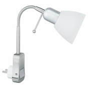 TRIO 8911211-07 | Ligara Trio uticna svjetiljka svjetiljka s prekidacem fleksibilna 1x E14 poniklano mat, bijelo