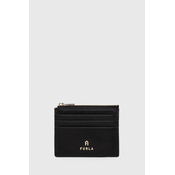 Usnjena denarnica Furla ženski, črna barva