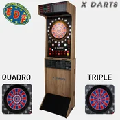 X DARTS | prenosni elektronski pikado avtomat | z opcijo Triple & Quadro | Hrast Sonoma