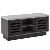 Northix Klop in stojalo za čevlje 2 v 1, 6 predelkov, 3 nastavljive police, siva, 99,5 x 34,5 x 46 cm