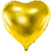 Folija balon v obliki srca, 61 cm, zlat, 1 kos.