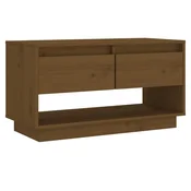 Vidaxl TV omarica medeno rjava 74x34x40 cm trdna borovina