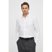 Košulja BOSS za muškarce, boja: bijela, regular, s klasicnim ovratnikom