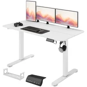 Vinsetto Vinsetto Pisalna miza iverna plošča, jeklo 140D x 70Š x 72–116V cm bela, (5000243026)