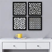 Wallity Set ogledala SYH7436502136115, Crni