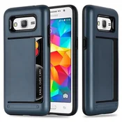Cadorabo CADORABO Ohišje, združljiv s Samsungom v Armor Tarmno Blue - Outdoor Hybrid Hard Case Zaščitni pokrov s kartico v težkem dizajnu, (20564752)