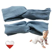 shumee Muslin naglavni trak prepleten MODRI maxi naglavni trakovi za deklice NappiMe