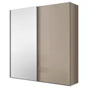 Ormar Sa Staklenim Kliznim Vratima Lumos 200/222/68 cm srebrna, boja peska